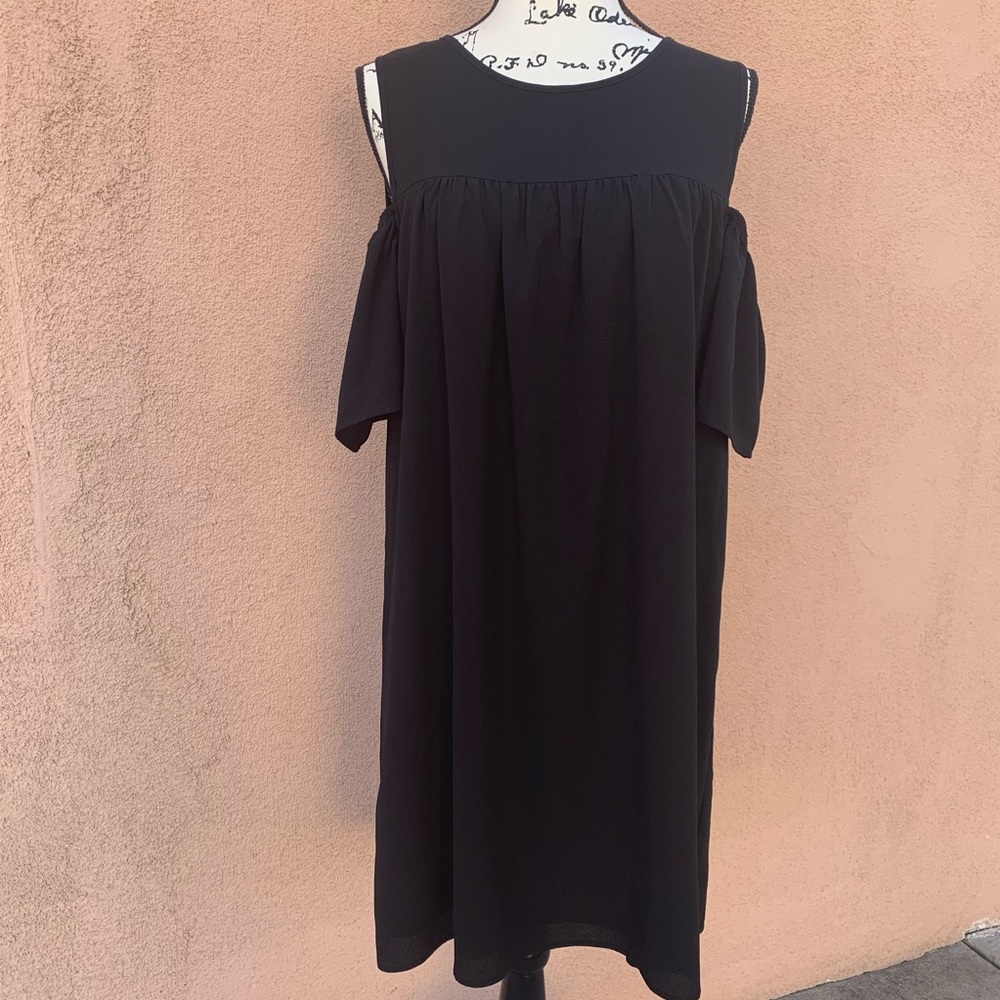 Papermoon Cold Shoulder Black Dress Sz L